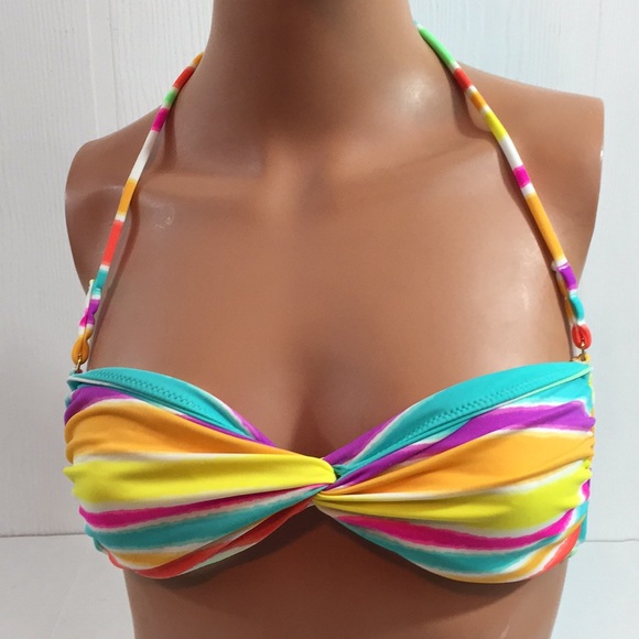 Victoria's Secret Other - Victoria's Secret rainbow swimsuit bikini top Sz S